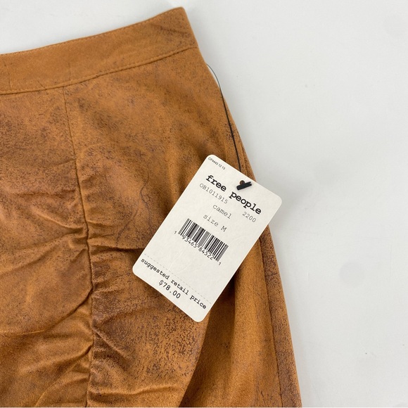 Free People Camel Rumi Ruched Mini Skirt NWT - Picture 3 of 10